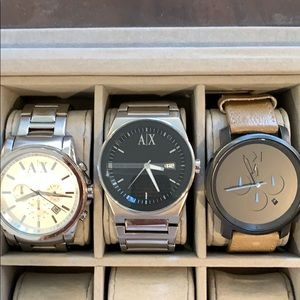 Package deal: 3 watches (2 Armani, 1 MVMT)